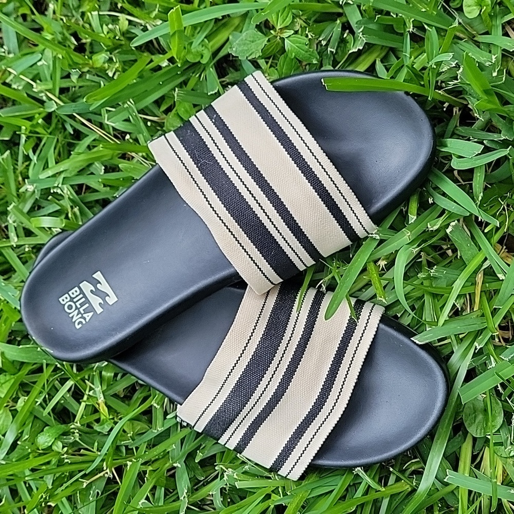 Billabong Surf Retreat Slide Sandals Black Size 9